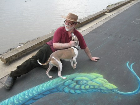 This is me and the whippet.